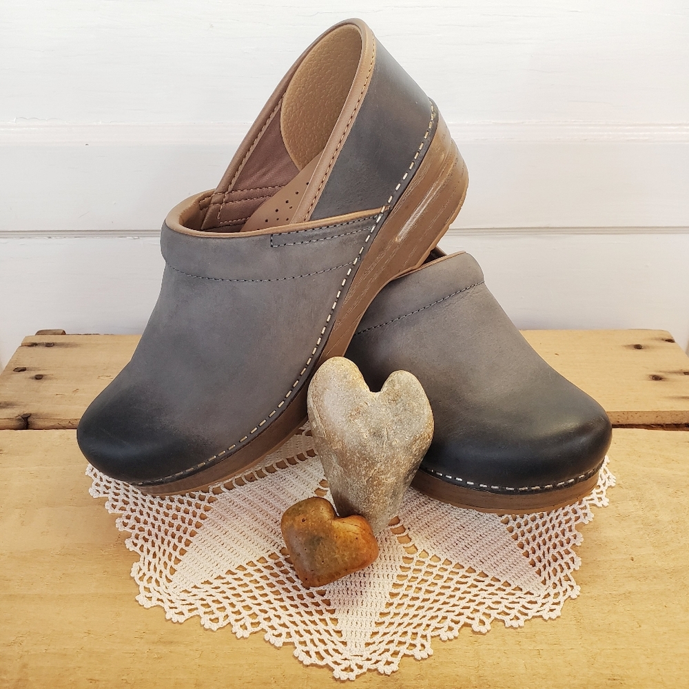 ⚘inQuire⚘AvaiLable!⚘Denim Dansko Pro Honey Clog Cottage Blue Burnished 38 39 40 - Picture 7 of 16